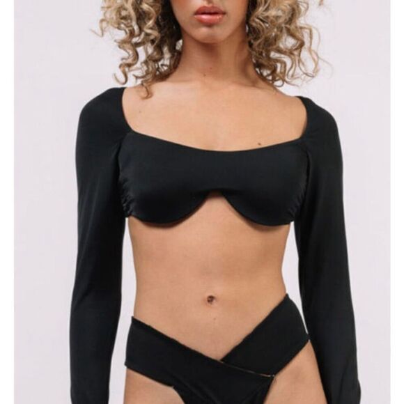 We are HAH Hot as Hell Keep It Up Swim Top Sz Small Red NWT - Picture 6 of 7